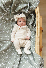 Vanilla Organic Cotton Ribbed Snap