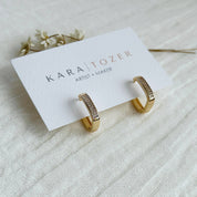 Everyday CZ Square Hoop Earrings