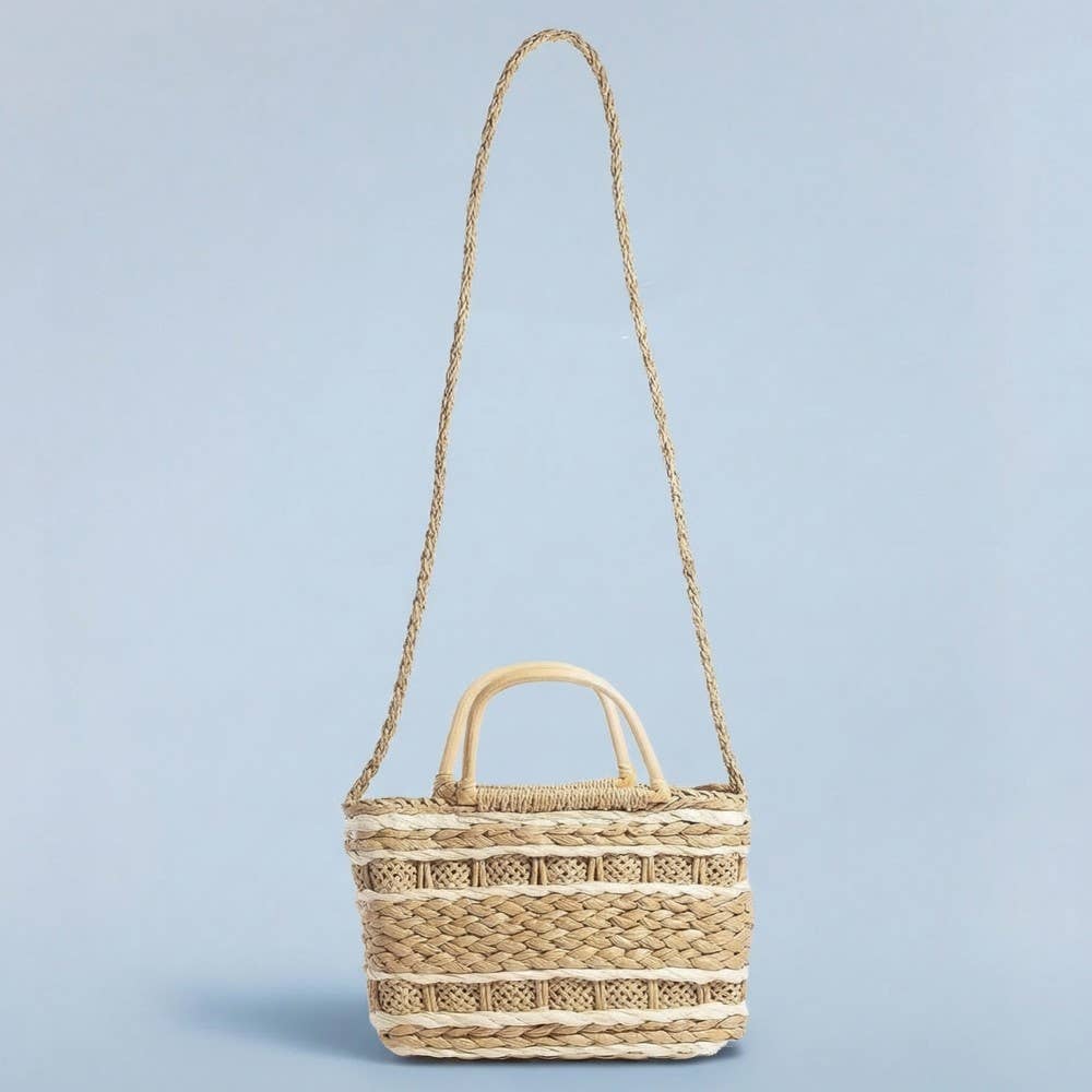 Intricate Basket Weave Square Hand Bag
