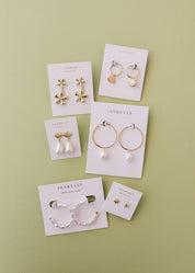 Seashell Gold Stud Earrings