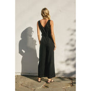 Vera Linen V-Neck Jumpsuit