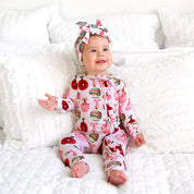 Ornate Ornaments Ruffle Zip