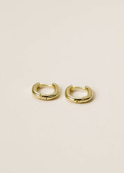 Small Gold Rectangle Hoop Earrings