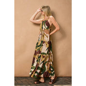 Coconut Grove Babydoll Tiered Maxi Dress