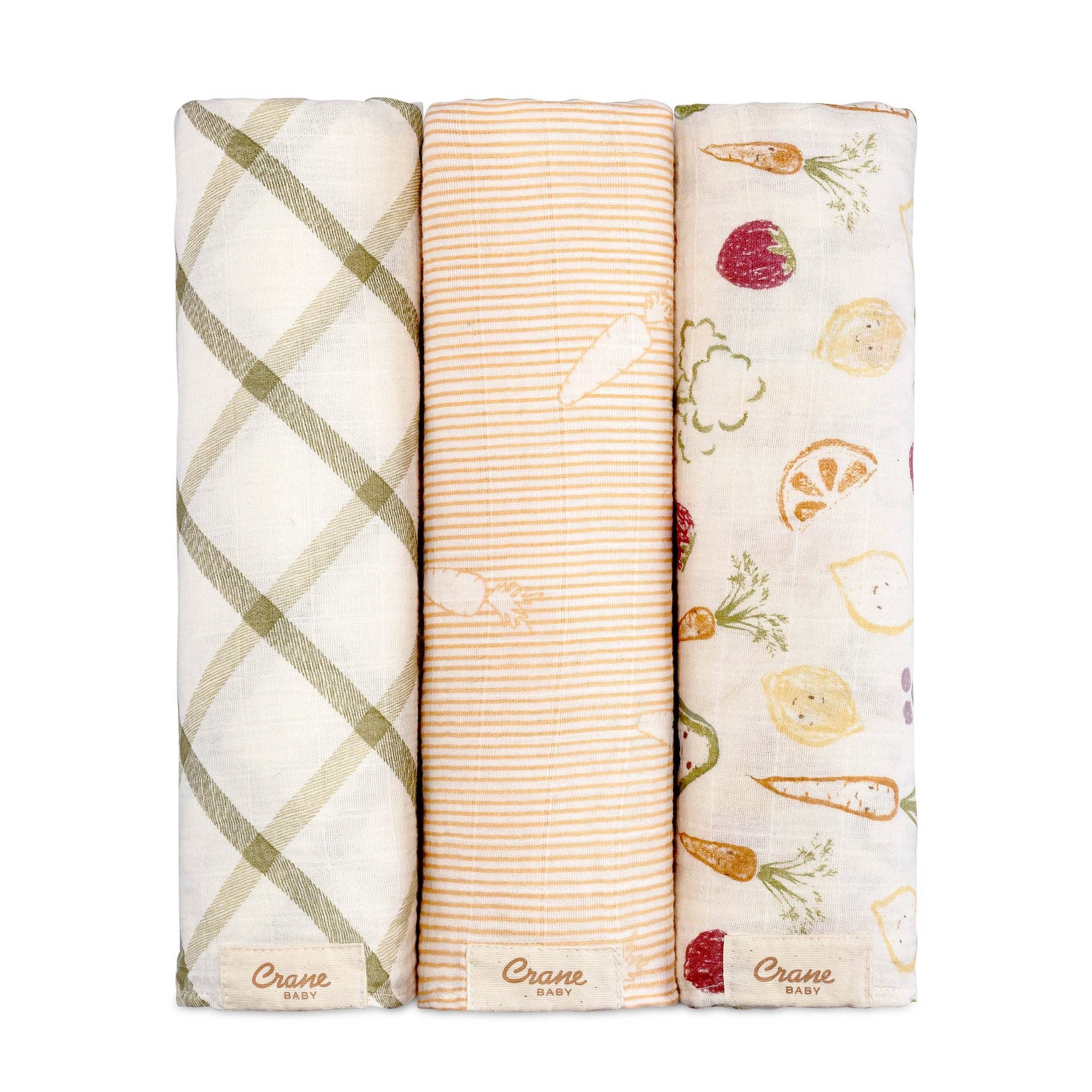 Clementine Cotton Muslin Swaddle Blanket Set