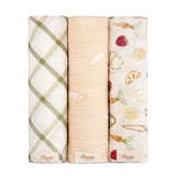 Clementine Cotton Muslin Swaddle Blanket Set
