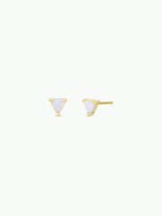 White Opal Mini Energy Gem Stud Earrings