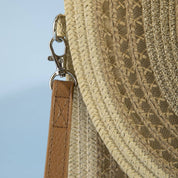 Arched Woven Straw Envelope Clutch