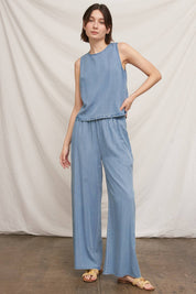 The Marina Denim Sleeveless Top