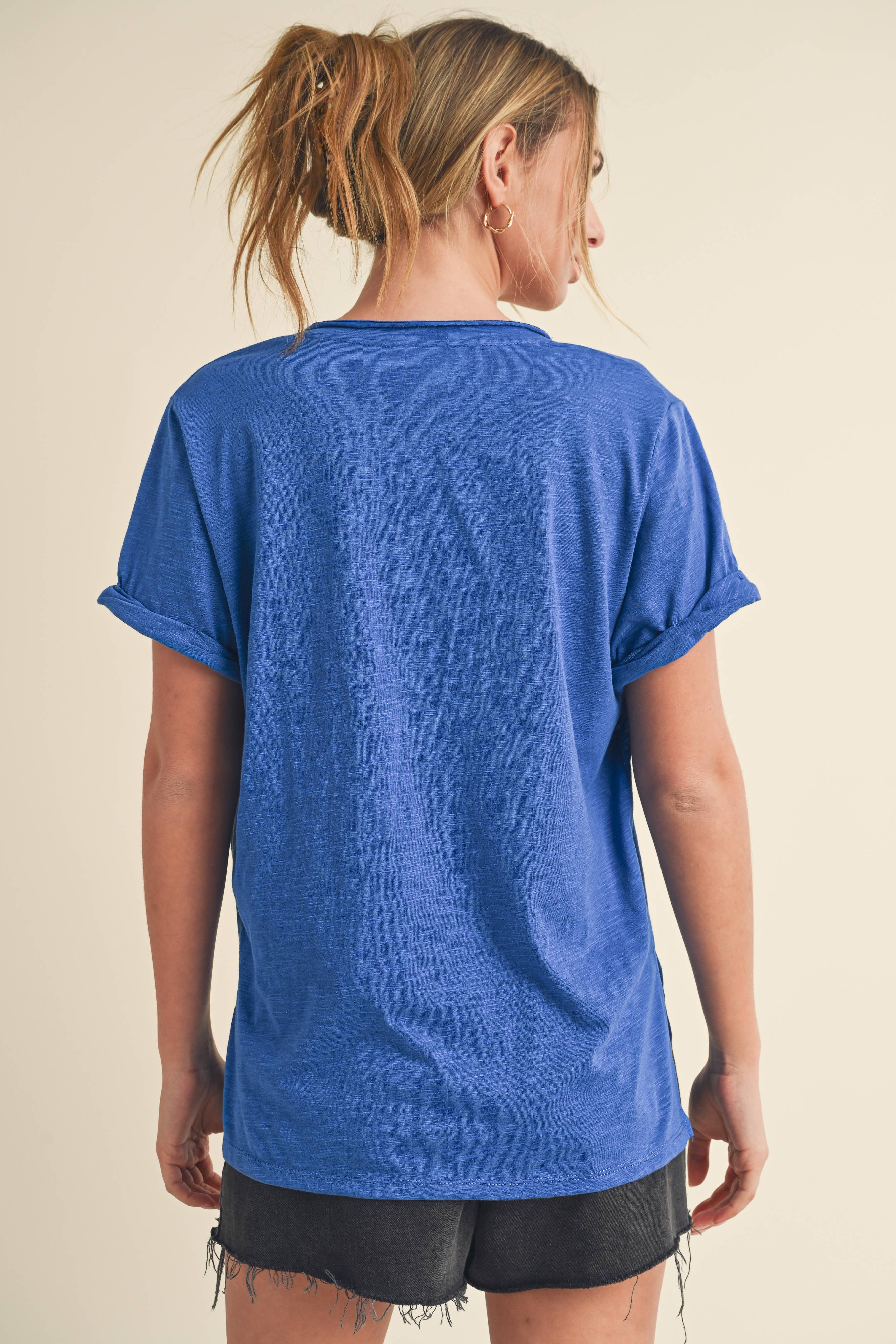 Zoie V-Neck Short Sleeve Top