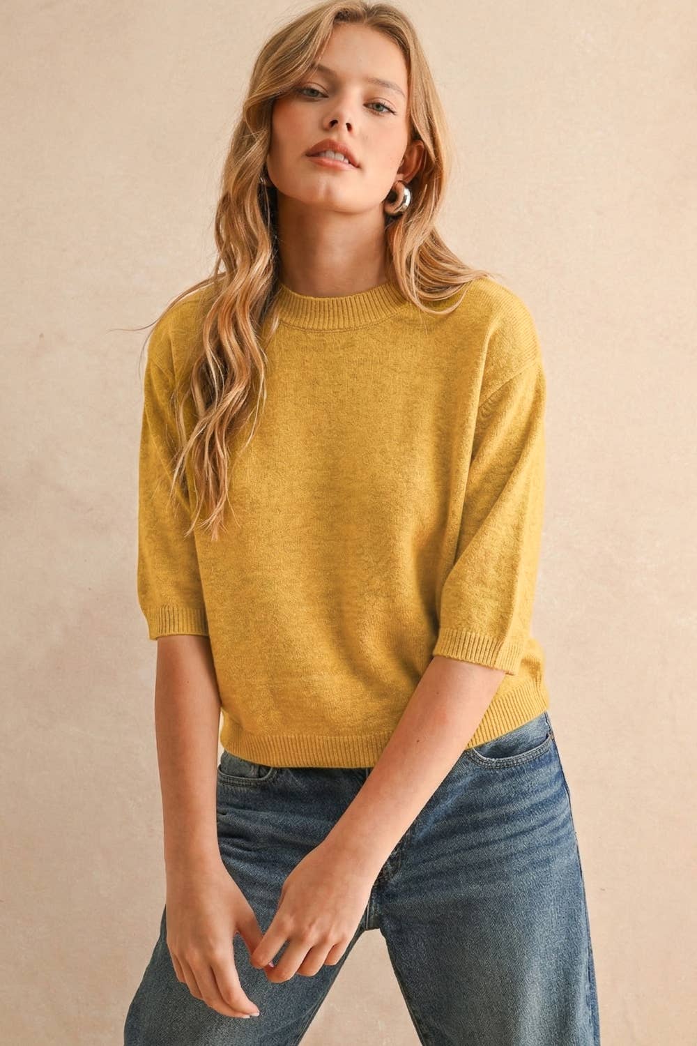 Stella Short Sleeve Sweater Top
