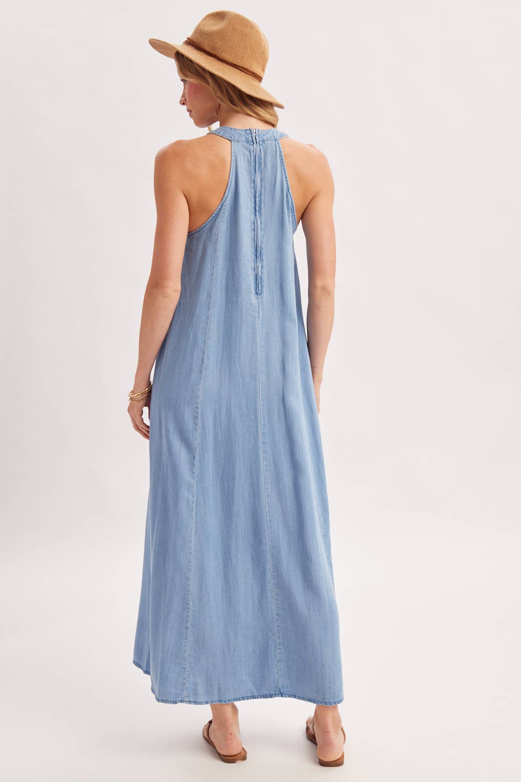 Marina Denim Maxi Dress