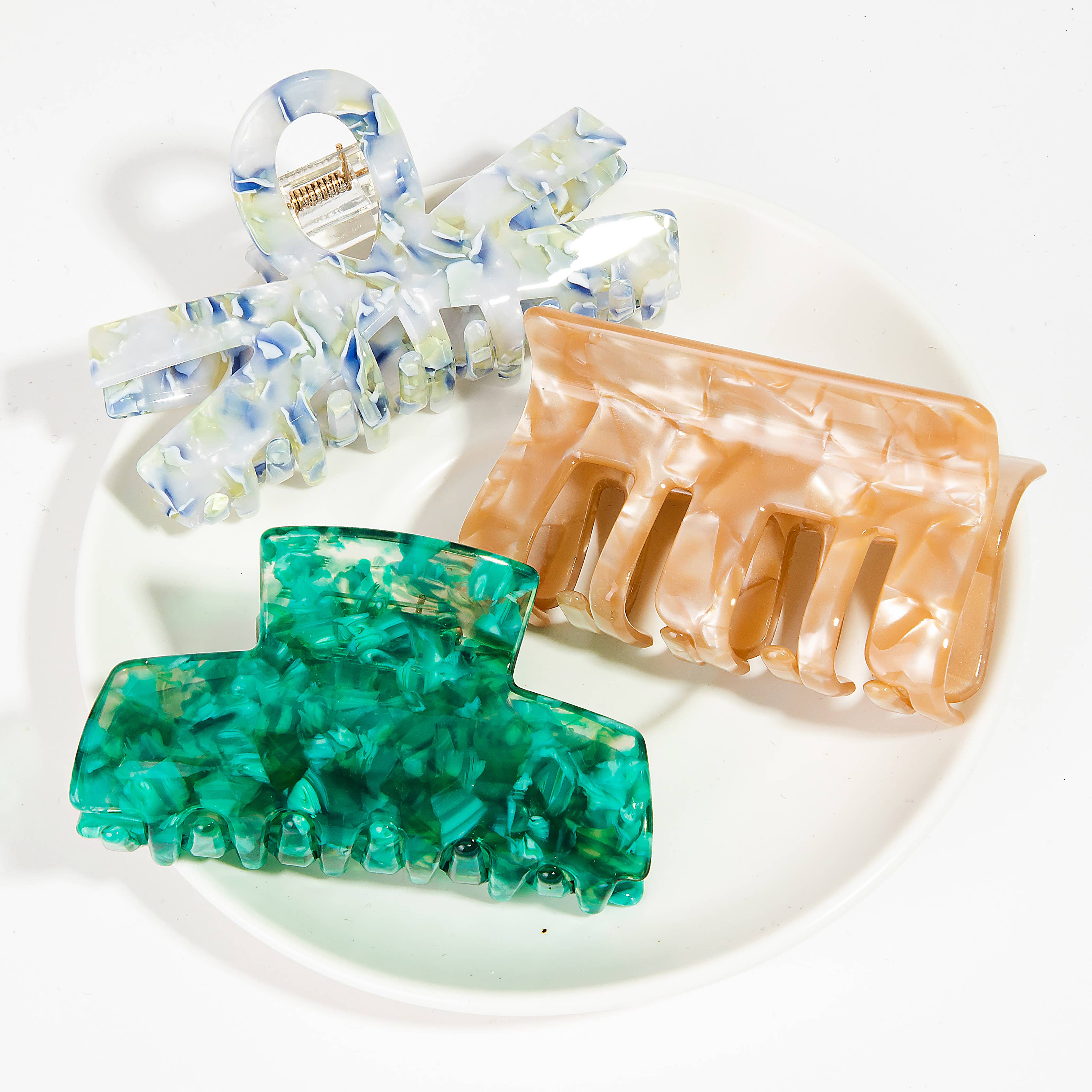 Acetate Bow Hair Claw Set