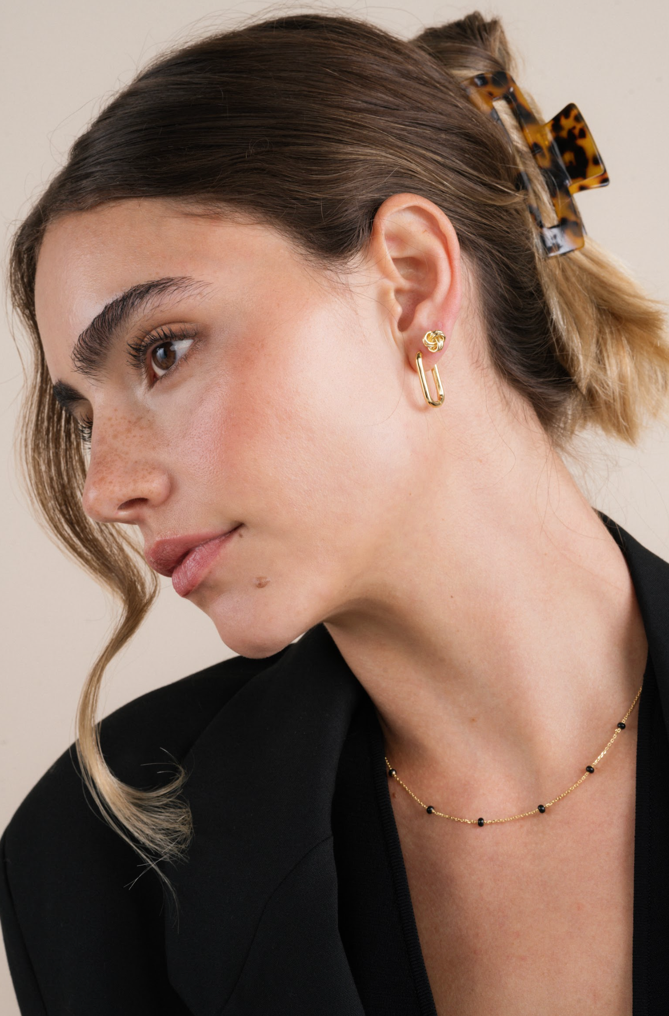 Petite Gold Knot Stud Earrings
