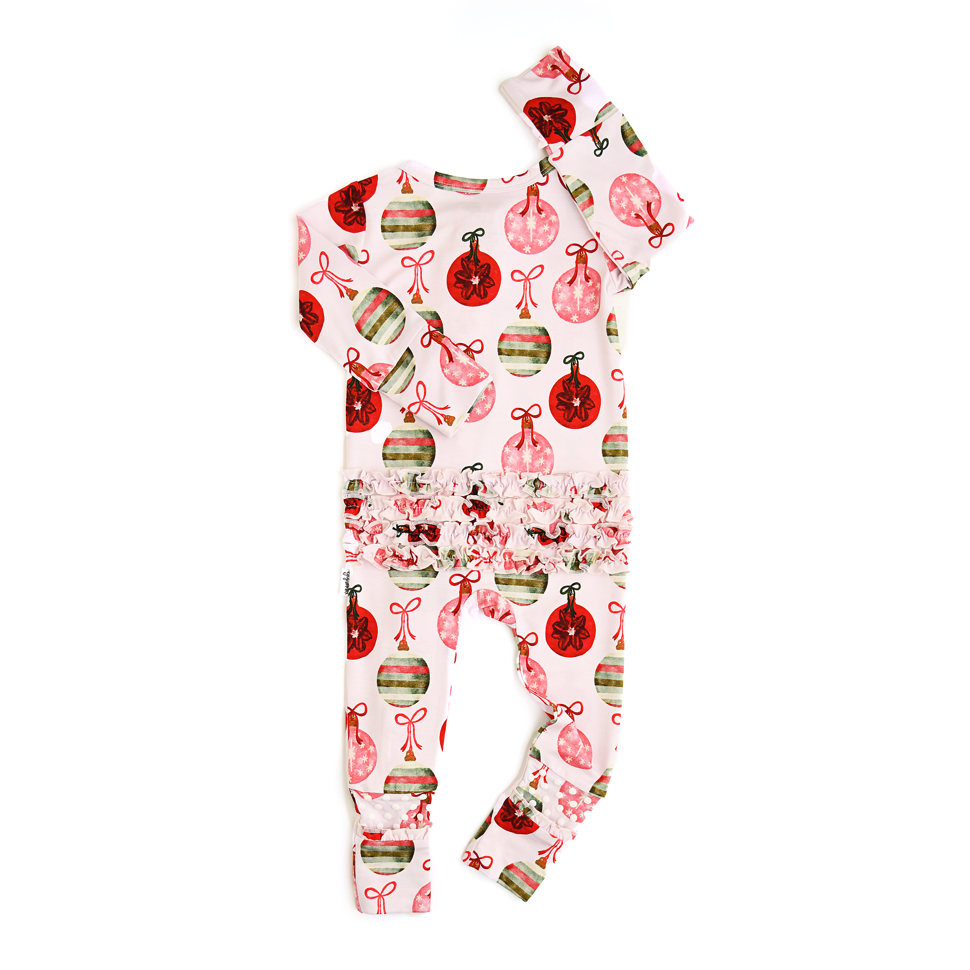 Ornate Ornaments Ruffle Zip