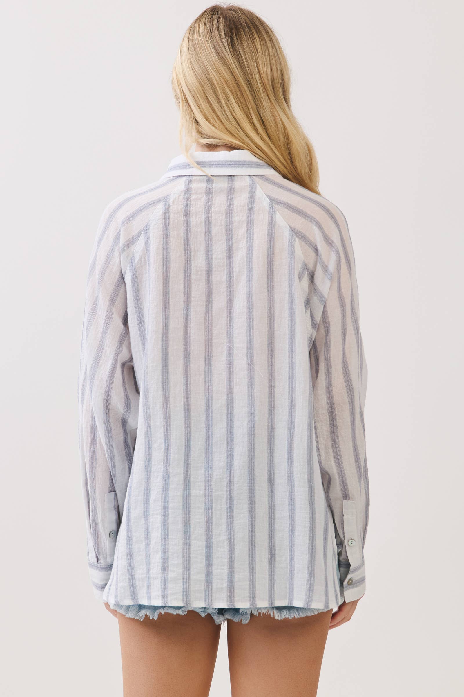 Striped Button-Up Shirt