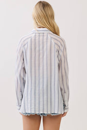Striped Button-Up Shirt