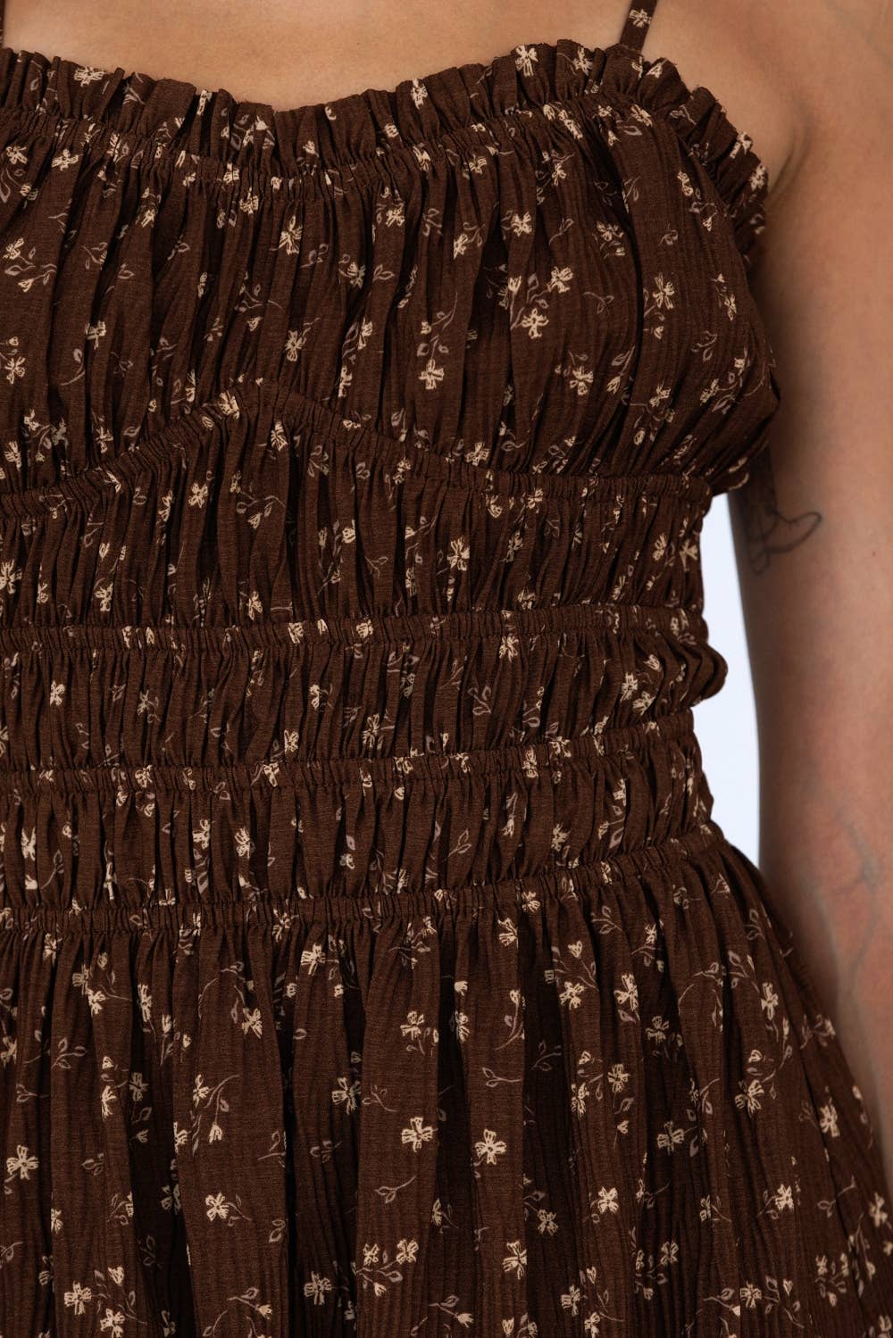 Fiora Ditsy Floral Smocked Midi Dress