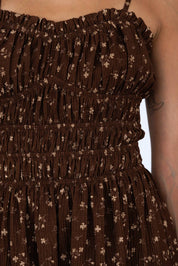 Fiora Ditsy Floral Smocked Midi Dress