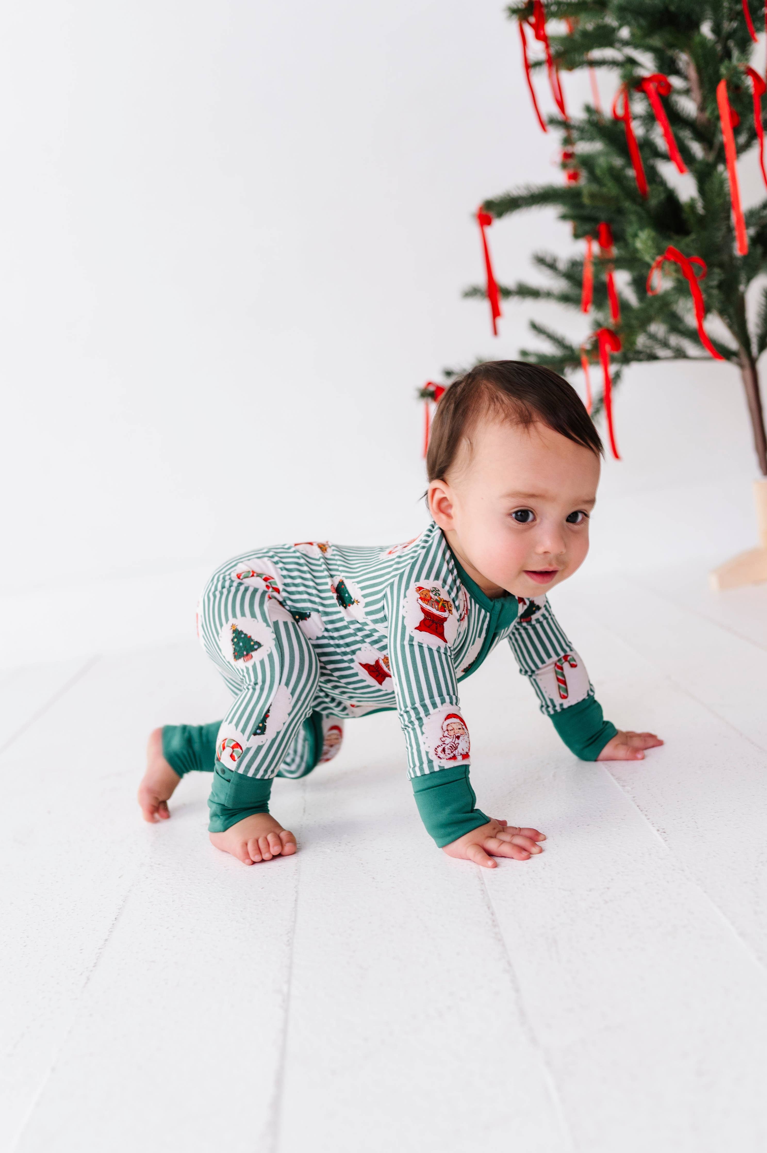 Christmas Classic Stripe Convertible Footies