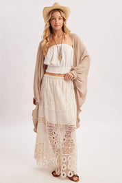 Santorini Crochet Maxi Skirt
