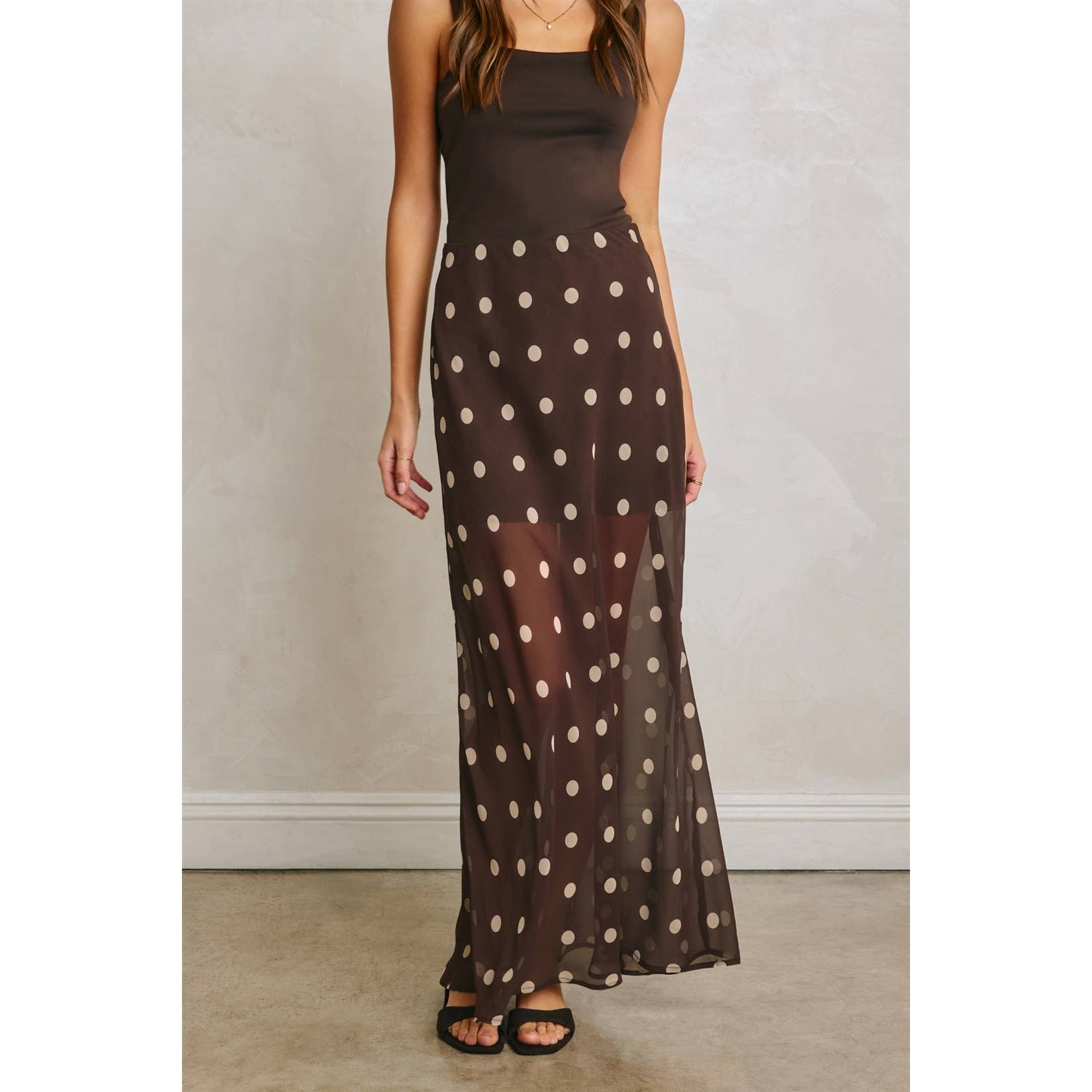 Rosalie Polka Dot Maxi Skirt