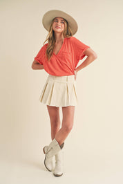 Zoie V-Neck Short Sleeve Top