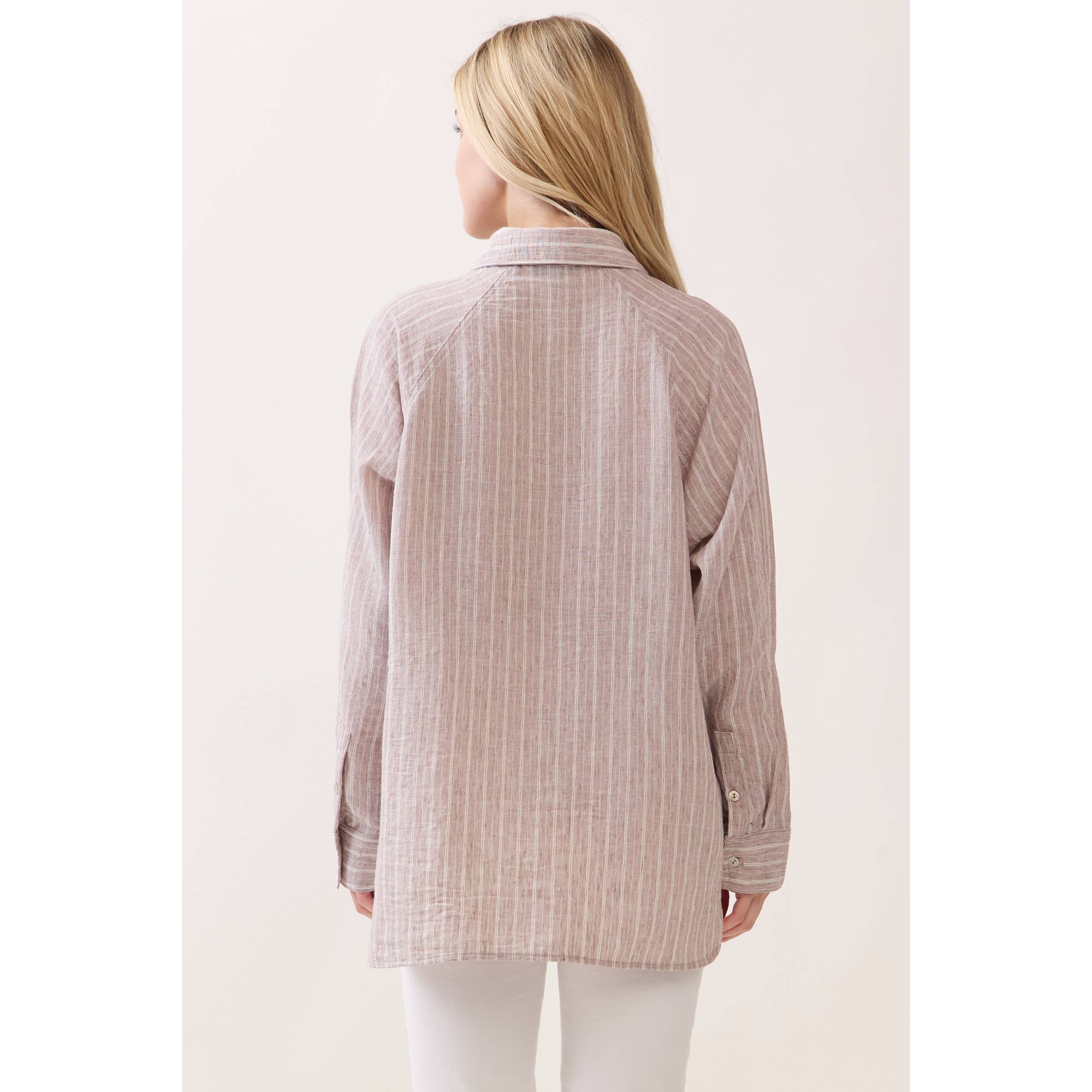 Livia Striped Button-Down Shirt