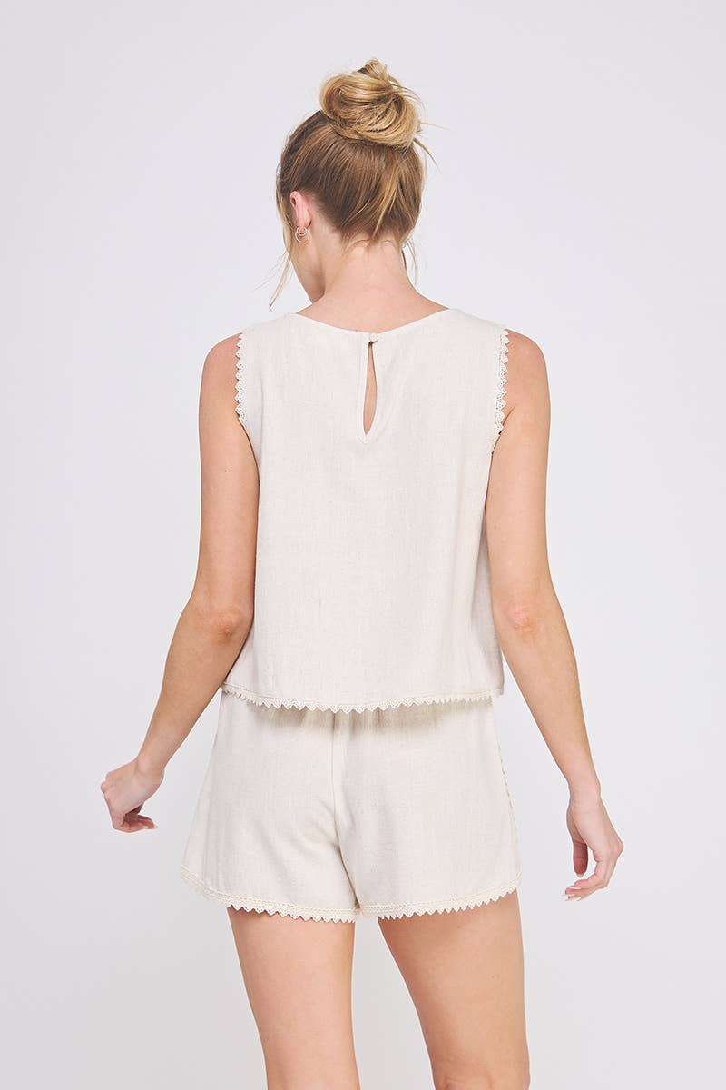 Solea Lace Trim Top