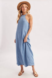 Marina Denim Maxi Dress