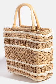 Intricate Basket Weave Square Hand Bag