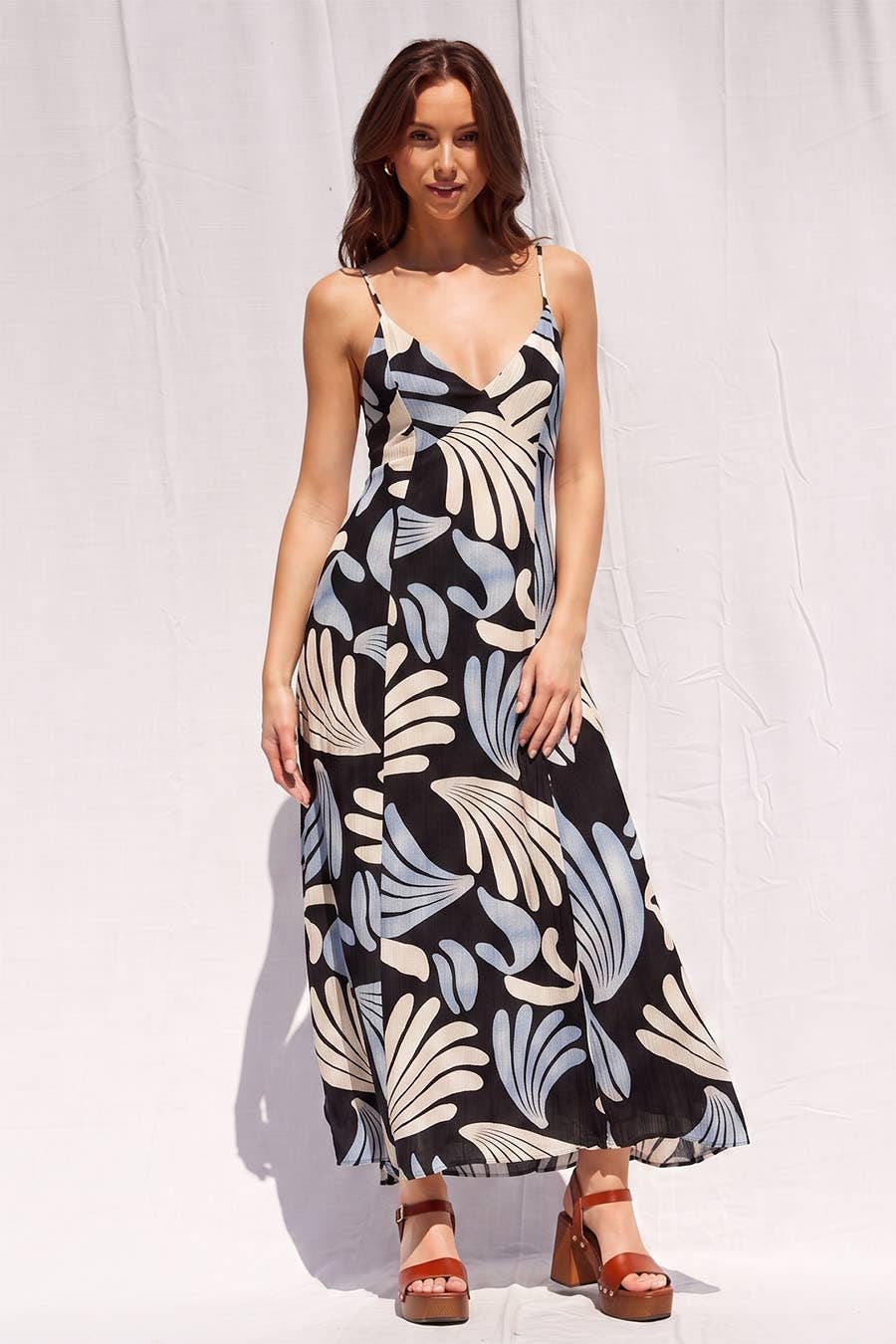 Corsica Open Back Maxi Dress
