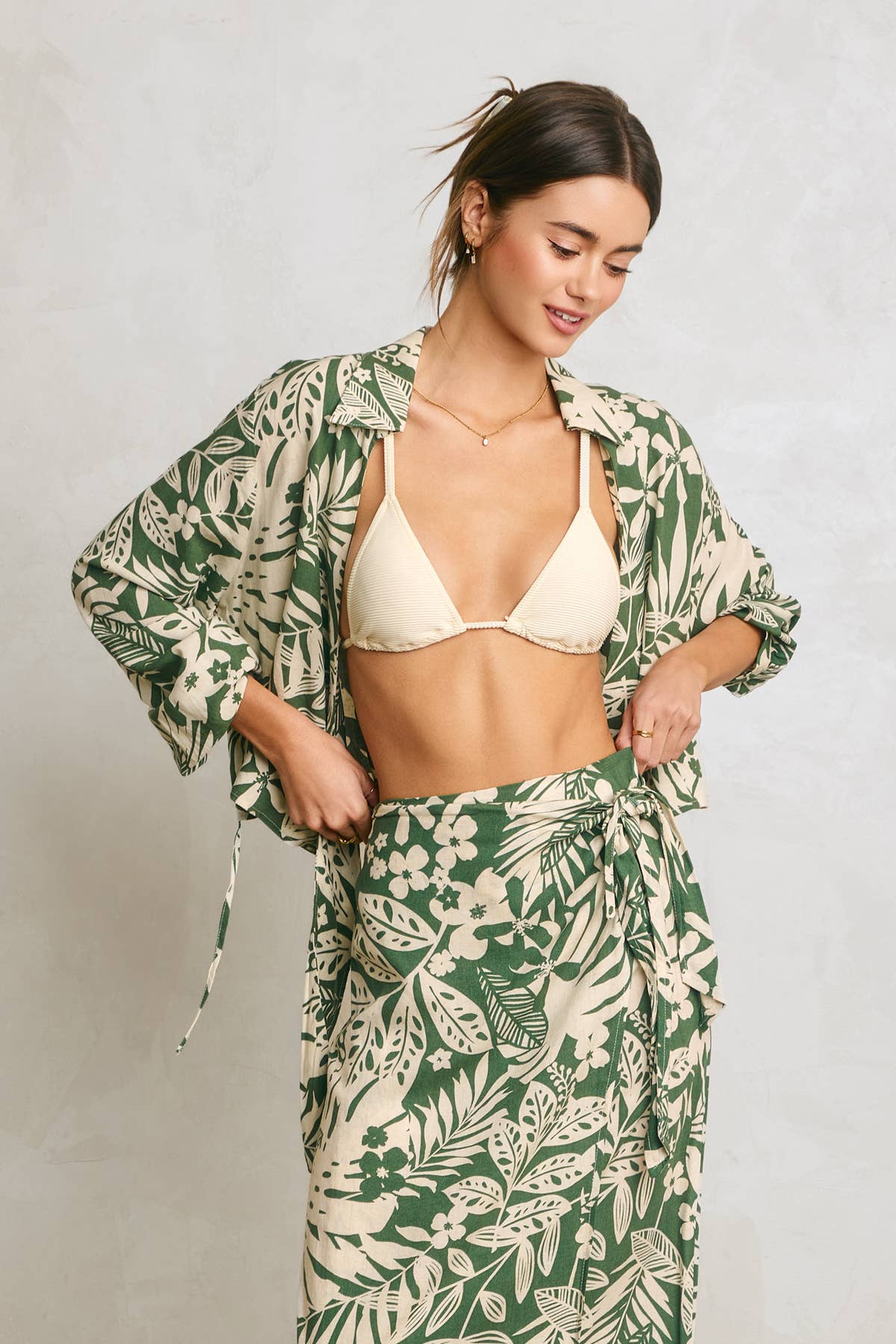 Sweet Summer Wrap Collared Shirt