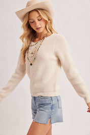 Esme Lace Back Ribbed Sweater