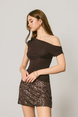 Margaux One Shoulder Ruched Top