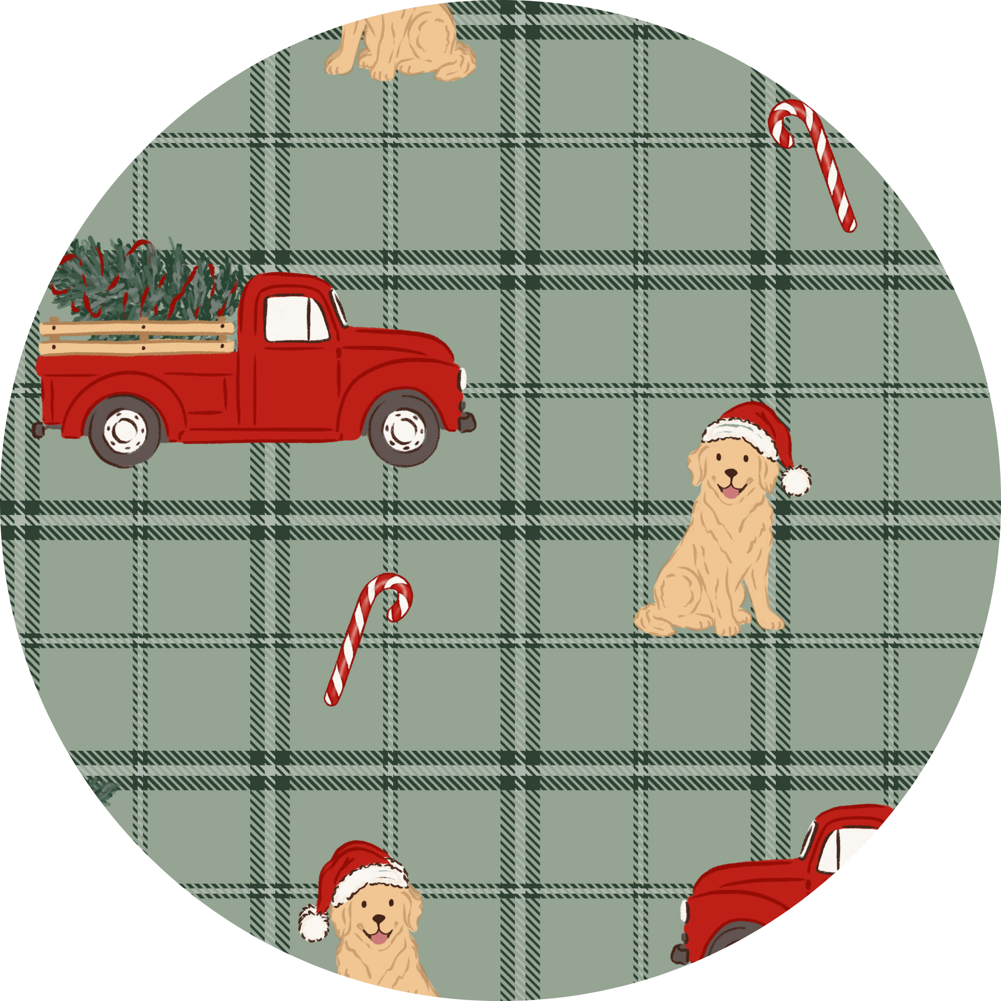 Green Holly Jolly Doggies Convertible Footies