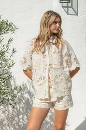 Scalloped Embroidery Top