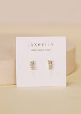 White CZ Mini Crawler Earrings
