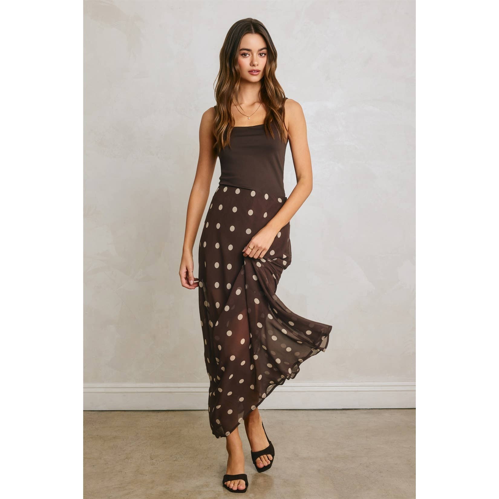 Rosalie Polka Dot Maxi Skirt