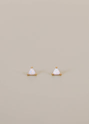 White Opal Mini Energy Gem Stud Earrings