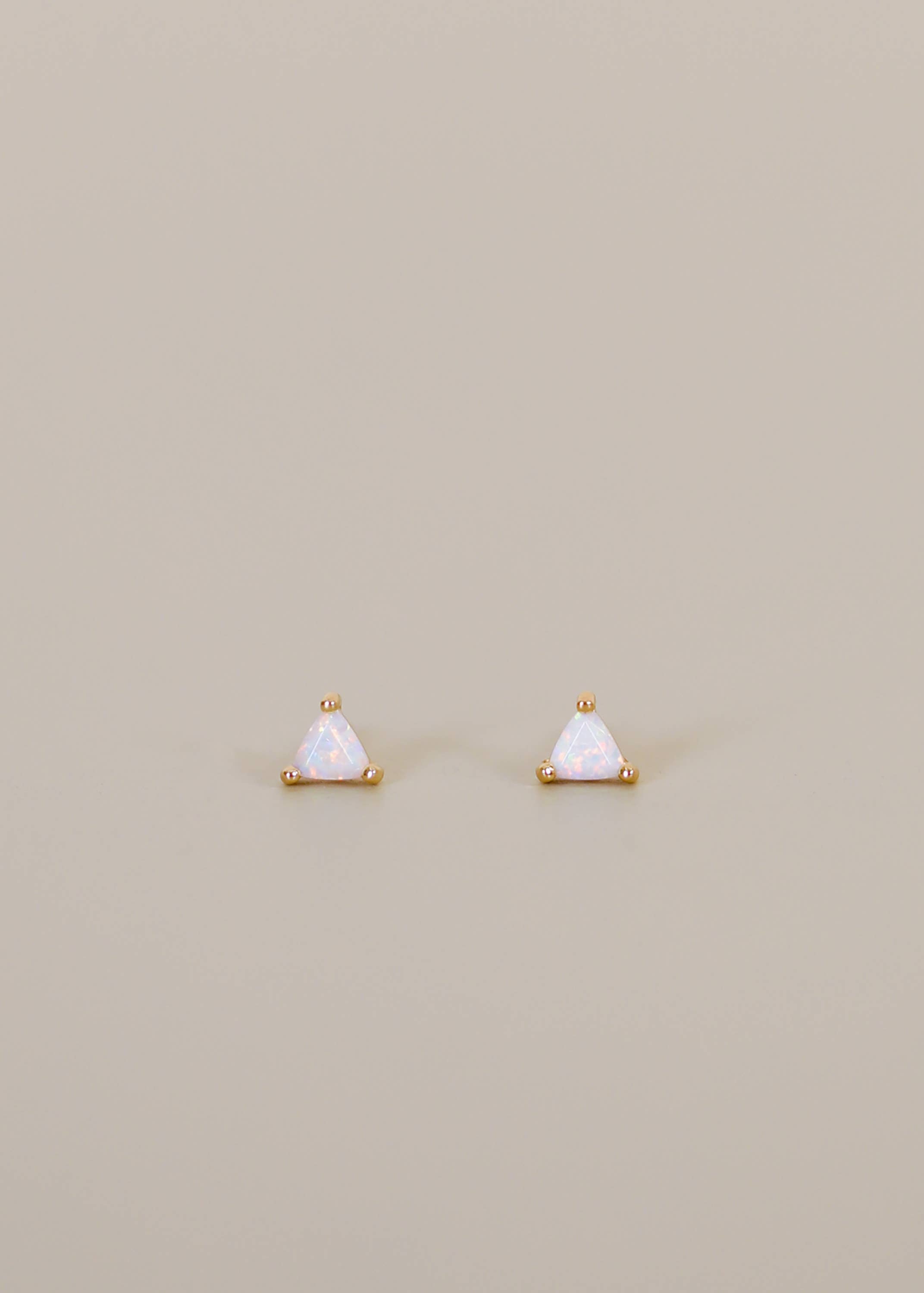 White Opal Mini Energy Gem Stud Earrings