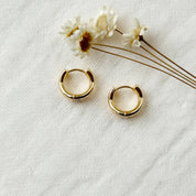 Gold Criss Cross Hoop Earrings