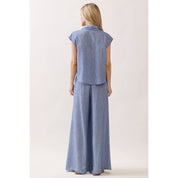 Ottilie Striped Smocked Waist Wide Leg Pants