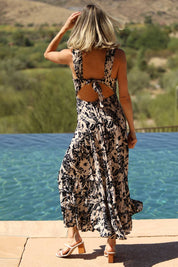 F4L22-FR34 V NECK MAXI DRESS