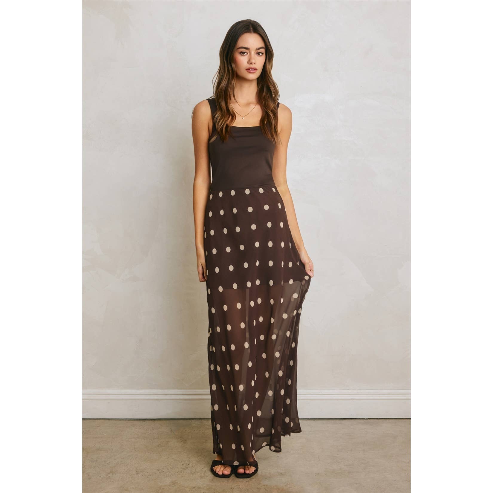 Rosalie Polka Dot Maxi Skirt