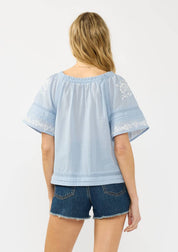 Iris Embroidered Raglan Top
