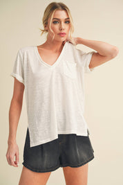 Zoie V-Neck Short Sleeve Top