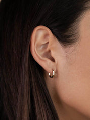 Small Gold Rectangle Hoop Earrings
