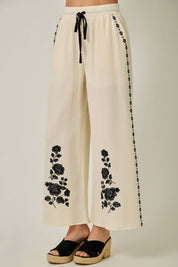 Ravello Embroidered Gauze Pants