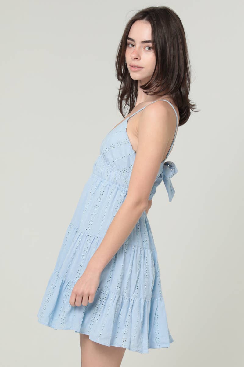 Isla Eyelet Tie-Back Dress